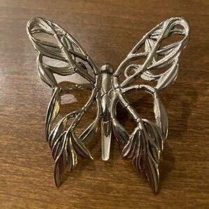 Vintage John Hardy Silver Tone Butterfly Clip
